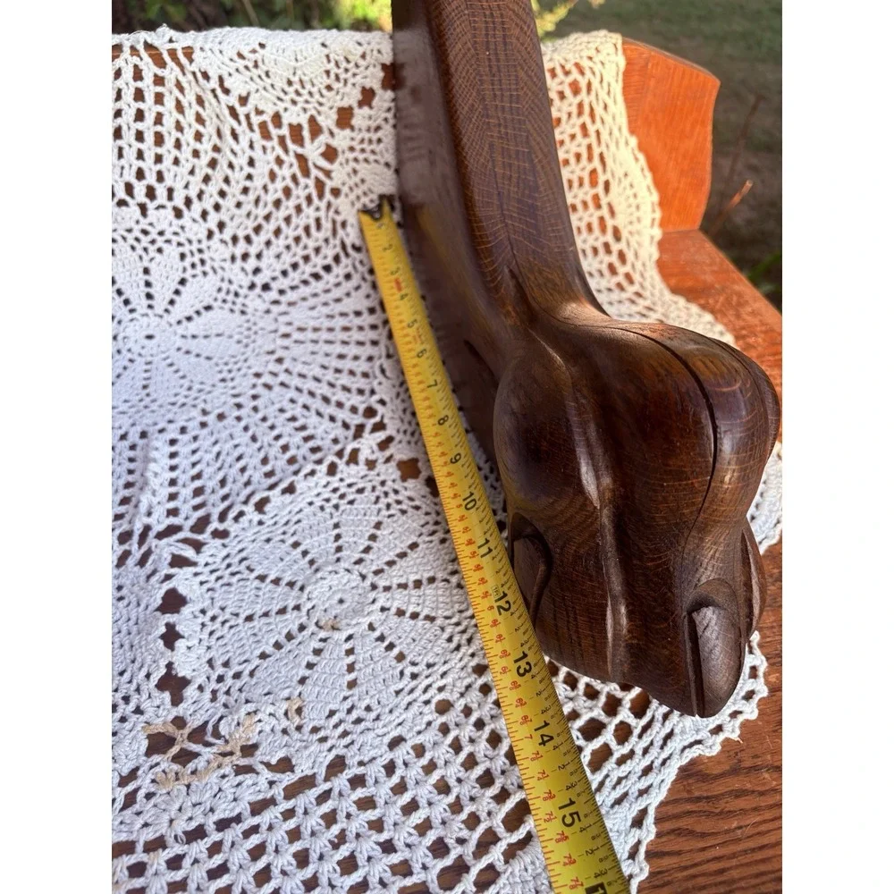 Antique Hand Carved Victorian Oak Wood Claw Foot Table Leg Farmhouse Decor